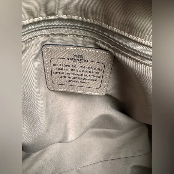 Coach Large Tote Bag Shoulder Bag Logo F36875 Leather Black - Picture 4 of 6